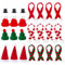 BOFUNX 24pcs Mini Gorros de Navidad Bufanda Mini Sombrero de Navidad Bufanda para Cubiertos Botella de Vino Adornos Árbol Navidad