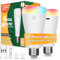 Neporal MAGICPRO Smart Rechargeable Light Bulbs with Remote, USB+Socket Rechargeable, 2 Hrs Fast Charging, 9+3 Colours, Lasts 5-52 Hrs (MagicPro RGB, Count, 2)