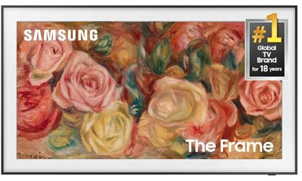 65-Inch Class QLED 4K LS03D The Frame Series Quantum HDR Smart TV w/Dolby Atmos, Art Mode, Anti-Reflection, Customizable Frame, Slim Fit Wall Mount with Alexa Built-in (QN65LS03D, 2024 Model)