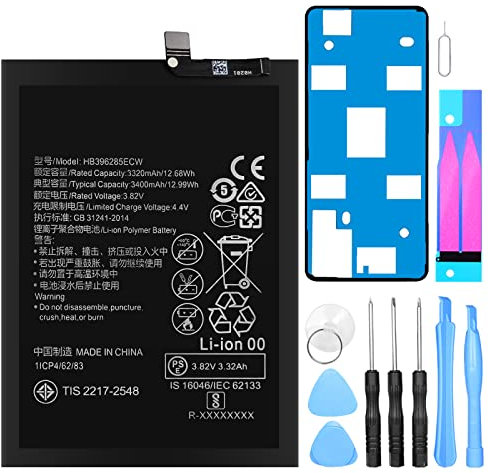 Batterie de rechange pour Huawei P20 | Honor 10 Batterie pour HB396285ECW + kit d'outils