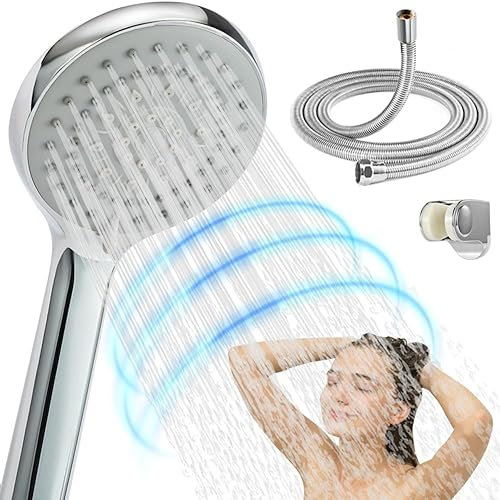 Shower Head 1.7M Hose High Pressure Increase - Power, OkayBath Upgraded Premium Set, 5 Spray Modes Meeting with Your Needs
