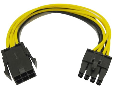 Adaptador de 6 Pines a 8 Pines,Adaptador PCIe de 6 Pines a 8 Pines - Convertidor PCIe Estable,Convertidor Estable PCIe, Cable Adaptador eficaz, Adaptador GPU de conexión Conveniente para computadoras