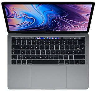 2018 Apple MacBook Pro mit 2.7GHz Intel Core i7 (13-zoll, 16GB RAM, 512GB SSD Kapazität) (QWERTZ German) Space Grau (Generalüberholt)