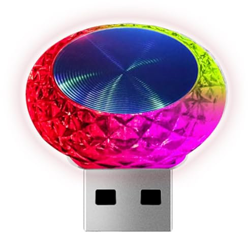 Yulokdwi USB-Auto-Innenatmosphärenlampe | Bunte LED-Umgebungsbeleuchtung für die Nacht | Ambientebeleuchtung für den Autoinnenraum