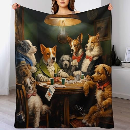 AAPZY Cute Hund Anime-Charaktere Decke Decke Flannel Sofadecke Strandtuch Teppich Picknickdecke Weich & Plüsch Umhang Für Schlafzimmer, Alle Jahreszeiten （130×180cm）