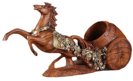 F Fityle Horse Wine Bottle Holder,Decorative Bottle Rest Statue Horse Sculpture Tabletop Wine Rack Home Decor for Home Cabinet Decor