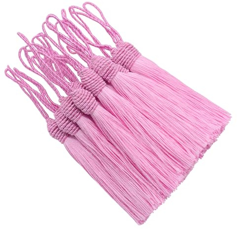 20 Stück 15.5cm Quasten Anhänger Handgefertigtes Basteln-Rosa | Quasten mit Schleife für DIY Lesezeichen,Schmuckherstellung,Ohrring,Girlanden Deko,Schlüssel,Taschen und Souvenir