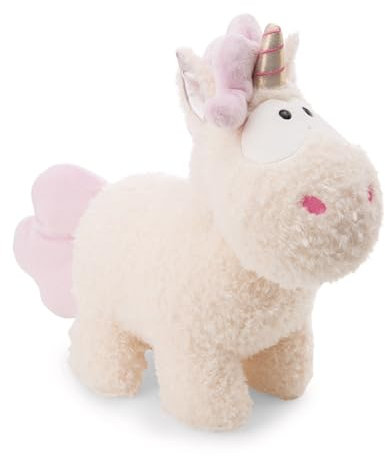 NICI 61907 Licorne Creamy Pink En Peluche, Douce, Mignonne, Pour Câliner Et Jouer, Excellente Idée De Cadeau, Pour Enfants Et Adultes, 22 cm, Blanche