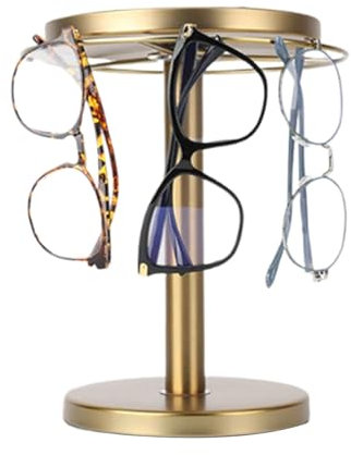 Porta Di Occhiali Rotanti A 360 Gradi - Organizzatore Di Bicchieri Rotanti Con Vassoio, Conservazione A Più Occhiali Per Tavolo, Comodino, Decorazione Di Tappezzeria, Organizzatore In Acciaio Inossida