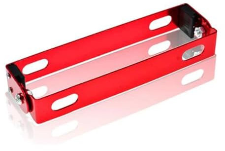 Nummernschildhalter Kennzeichenhalterung Motorrad Motorrad Auto Nummernschild Rahmen Universal Aluminium Power Racing Auto Einstellbare Winkel Metall Nummernschild Halter Halterung(Rot)
