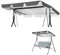YushengTai Hollywoodschaukel Dachbezug 210 x 145 cm, Universal Dach für Hollywoodschaukel, Wasserdicht Ersatzdach, UV-Schutz Sonnendach für 3 Sitzer Gartenschaukel, Grau