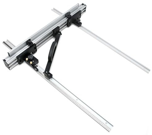 Set da banco per la lavorazione del legno, in lega di alluminio, binario a T e barra di scorrimento per sega da tavolo e troncatrice, strumenti essenziali per progetti fai da te