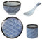 Healifty 1 ensemble Vaisselle Céramique Japonaise Kit de Plats Bols Tasses et Cuillères avec Motif Unique et Design Délicat Aux Taches et Facile à Nettoyer