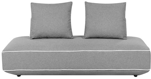 Beliani Modern Upholstered Chaise with Cushions Comfortable Lounge Chair Seillans