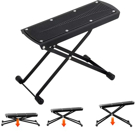 Pediküre Standhocker, Pediküre Fußstütze, Faltbarer Fußhocker, mit 6 Höhen verstellbar, mit 99.8 kg Lagerbelastung, kein Bücken mehr zum Baden oder Gitarre spielen