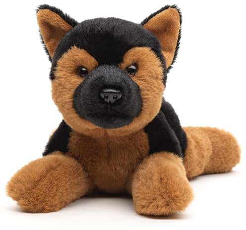 Uni-Toys - Eco-Line - Deutscher Schäferhund, liegend - 27 cm (Länge) - Plüsch-Hund - Plüschtier, Kuscheltier