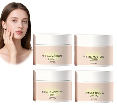 Feuchtigkeitscreme als Basis, Make-up-Haftgrundierung, glättende und feuchtigkeitsspendende Gesichtscreme, feuchtigkeitsspendende Basiscreme, leichte, nicht fettende Hautpflege für weiche (4pcs)