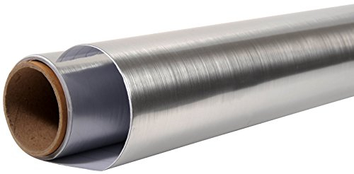 Nordlinger Pro 600015 Revêtement Adhésif de Décoration et Rénovation Placflex Aluminium Brosse 0,90 m x 2,15 ml, Inox, 0,90 m x 2,15 ml