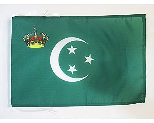 BANDIERA STANDARDO REALE DI EGITTO 1922-1952 45x30cm - BANDIERINA DEL REGNO EGIZIANO 30 x 45 cm cordicelle - AZ FLAG