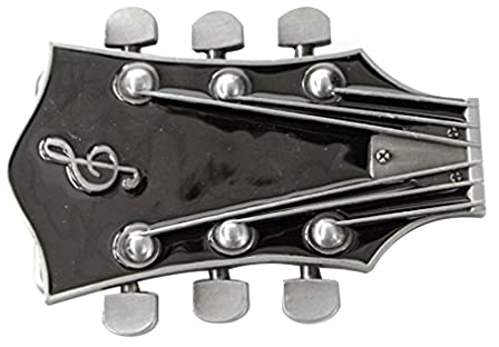 LKMY Herren-Gürtelschnalle, 3D-Gitarren-Musik-Kopfplatte, Musiker-Gürtelschnalle, Western-Vintage, handgefertigte Cowboy-Gürtelschnallen, Jeans-Accessoire für Männer, Frauen, Vatertagsgeschenk