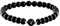 Kim Johanson Partner Perlenarmband mit Buchstabe aus Onyx Stein für Pärchen I Naturstein Freundschaftsarmband in Schwarz I Geschenk für Paare mit Gravur I Für Frauen und Männer inkl. Schmuckbeutel (V)