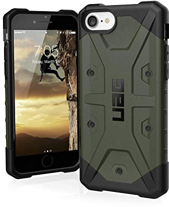 Urban Armor Gear Pathfinder Custodia Apple iPhone SE (2020) / 8/7 / 6S Copertura protettiva (Compatibile con la ricarica senza fili, Resistente agli urti, Paraurti ultra sottile) - Verde oliva