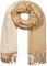 styleBREAKER Damen Schal in edler 2-Face Optik mit Fransen, 2 Farbig, Wendeschal, warme Winter Stola mehrfarbig 01017137, Farbe:Beige-Creme