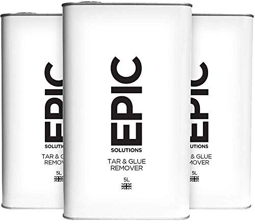 Epic Solutions Tar & Glue Remover, 5L Cap Bottle, Chemically Designed for Effectiveness, Strong Solvent Based Formula, Multi-Purpose, Easy to Use, Efficient (Pack of 3)