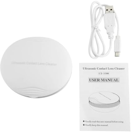 Portable CE-3200 Professional Digital Ultrasonic Contact Lens Cleaner 7W 46KHz Cleaning Machine Daily Care (Rose)