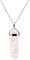 Franki Baker 925 Sterling Silver Rose Quartz Double Point Pendant Necklace. Length 50 cm Pendant Size: 2.5cm