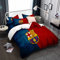CHAOSE-DEB Football Team FC Barcelona Bettwäsche-Set Mit Kissenbezug, Kinder-Junior-Bettwäsche-Set Bettbezug + 2 Kissenbezug-Set - Feuchtigkeitsbeständig, Hypoallergen (Muster 07,135 x 200 cm)