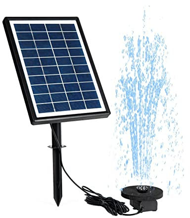 Solar-Brunnen,Solar-Vogelbad-Brunnenpumpe, Solar-Wasserbrunnen, S10V 7 W Solar-Brunnen-Pumpe für Vogelbad-Garten-Miniatur-Split-Brunnen-Freibad-Vogelhäuschen