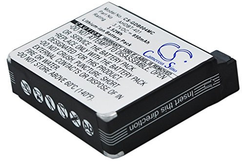 Cameron Sino Batterie de rechange 950 mAh compatible avec GoPro Hero 4, Hero 4 Noir, Hero 4 Silver, Hero 4+