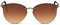 Cheapass Sonnenbrille Damen Sonnenbrille luxuriöse goldene Metallbügel mit runden, rahmenlosen braunen UV400-Gläsern