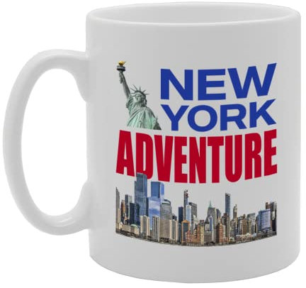 Coralgraph New York Themed Mug Selection - I Love New York Novelty Gift Ceramic Coffee & Tea Cup (11oz, Manhattan MG5634)