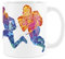 Purely Home Efecto de pintura abstracta con temática de fútbol americano, taza blanca, regalo de café/té para amantes de los deportes