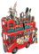 Paper D'Art 3D036 Geburtstagskarte, Motiv The King's Bus