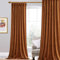 StangH Orange Velvet Curtains - Blackout Thermal Insulated Soundproof Curtains Back Tab Holiday Home Decor for Backdrops/Sliding Patio Door, W52 x L90, 1 Panel, (SHUSCBR5SD1-5290C39)