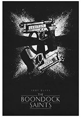 KOURT The Boondock Saints Poster, klassisches Film, Leinwand, Poster, Wandkunst, Dekoration, Bild, Gemälde für Wohnzimmer, Schlafzimmer, Dekoration, Rahmen: 60 x 90 cm