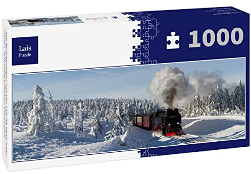 Lais Puzzle Die Brockenbahn mit der Lok 99 7241-5 der Harzer-Schmalspurbahne, Panorama 1000 Teile Panorama