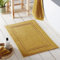 Drift Home - Weiche & saugfähige Premium-Badematte (50 x 80 cm) – nachhaltige Baumwolle (BCI) – recycelt – maschinenwaschbar – gelber Ocker Badteppich