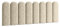 Muralo Polsterpaneel ovales WANDPOLSTER Wandkissen Bettkopfteil Wandpaneel Schlafzimmer Wohnzimmer Bett Lendekissen Modern Luxus Gepolstert Polster Paneel (Creme, 30 cm x 100 cm)