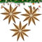 30cm Papiersterne Weihnachten,3 Stück Weihnachts Faltstern,Faltsterne Weihnachten,9 Zacken Holzfarbe Papiersterne zum Aufhängen,Sterne aus Papier,Papier Weihnachtsstern,Weihnachtsstern Fenster