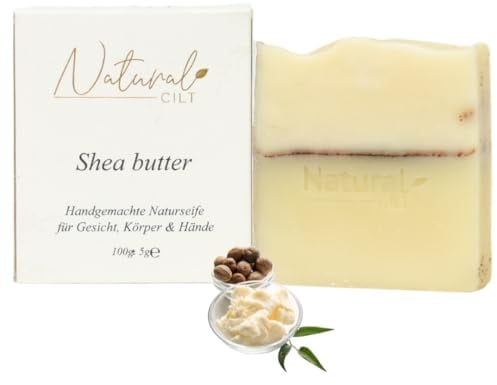 Natural Cilt Sheabutter Seife - 100% Naturseife - ohne bedenkliche Inhaltsstoffe - Zertifiziert - Handgemacht - Duschseife für alle Hauttypen - Duschgel - Naturkosmetik