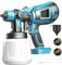 Akku farbsprühsystem 18V, Ersetzen für Makita 18V BL1860, 3 Düsen und 3 Muster, 1000 ML Farbbehälter, Elektrisches Farbsprühsystem, zum Möbel und Wandmalerei (ohne Akku)