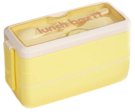 Meider Upgrade Bento Lunch Box, 1000ml Bento Box for Kids and Adults, Reusable Meal Prep Containers with Fork and Spoon