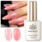 Born Pretty UV Nagellack Milky Jelly Haut Rose 15ml - Gel Nagellack UV Orange Rosa Transparent Natur Schellack Nagellack UV LED Soak off Manicure Gel Lacquer Varnish 75% Milchgelee