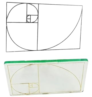 Murman Goldener Schnitt Sucher | Golden Ratio Viewfinder | Acryl Sucher Mit Goldenem Schnitt | Fi-bonacci Kompositionssucher Für Fotografie, Malerei, Zeichnung | Goldenes Dreieck Kompositionswerkzeug