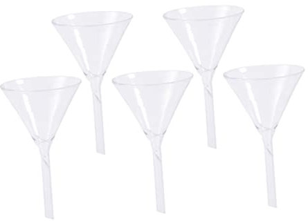 Cabilock Embudo Triangular Sólido De Vidrio 5 Unidades Herramienta De Laboratorio 40 Mm Resistente