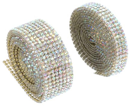 Operitacx 8rotoli Decorativo Autoadesivo Rhinestone Ab Per Decorazioni Accessori e Te